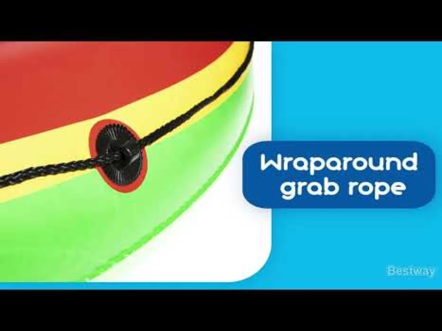 Bestway H2Ogo! 6'2" Watermelon Inflatable Island Pool Float for Summer Fun
